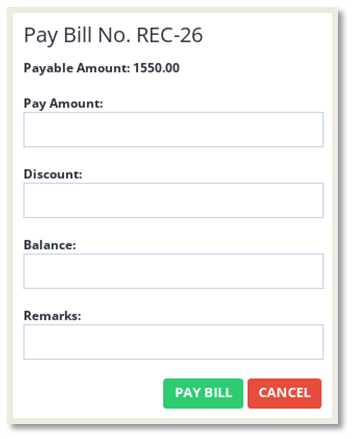 Bill Payment Form