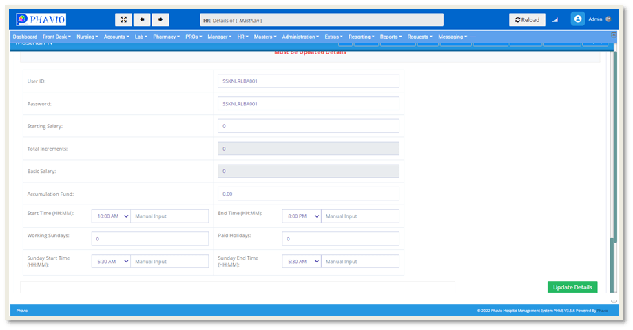 Employee Details