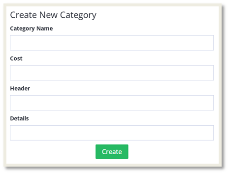 Create New Category