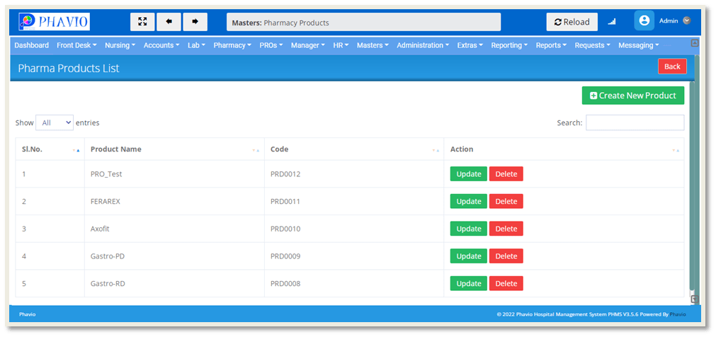 Products List