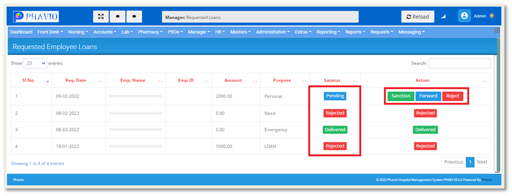 Employee Loan Requests