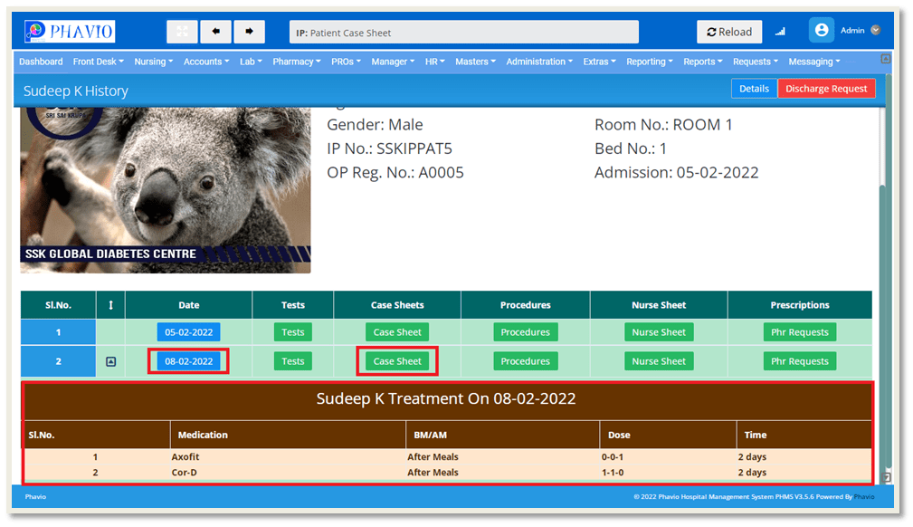 Patient Case Sheet